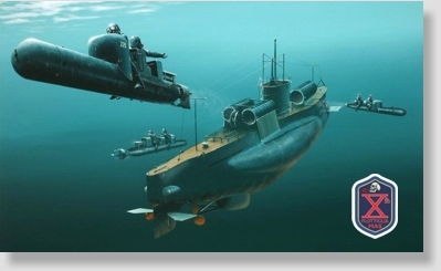 Mergulhadores de combate da Decima MAS italiana em a&ccedil;&atilde;o